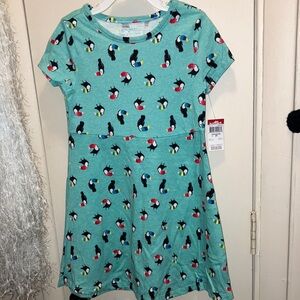 Wonderkids Toucan Print Dress - Teal Size 5T New SPRING